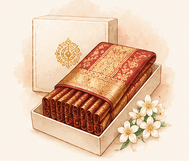 Bridal Silk Box Pleating